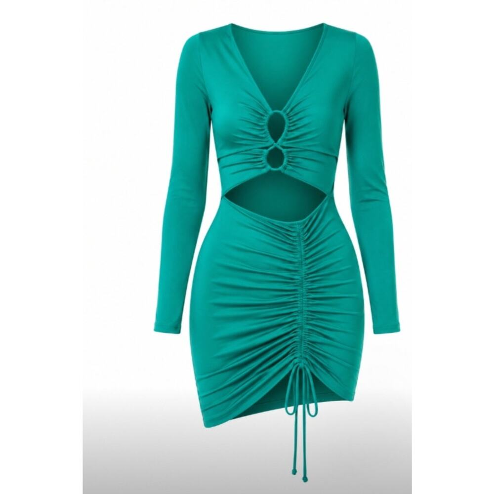 Alice Elle Green Sexy Cut Out Bodycon Dress 6 NWT